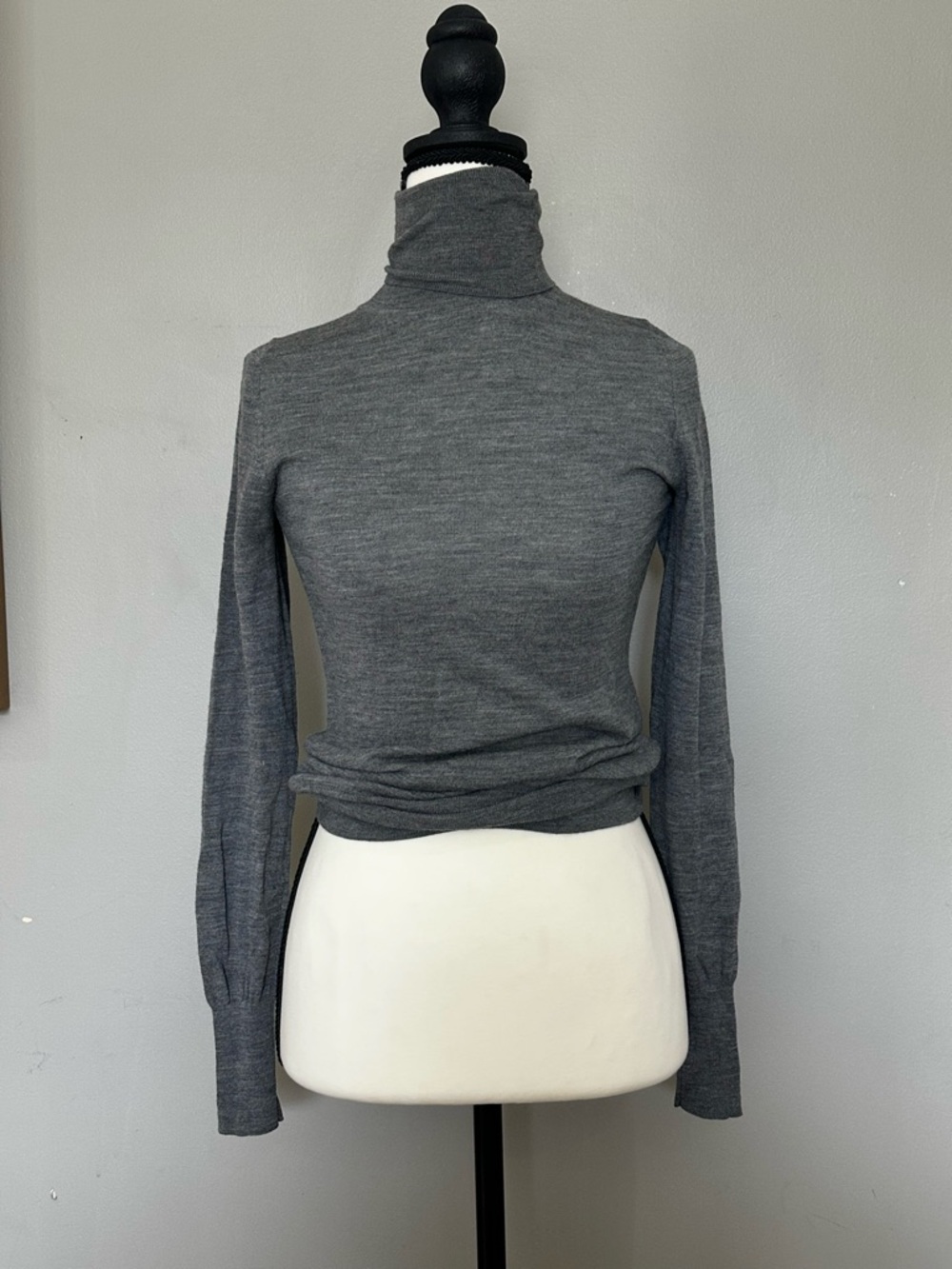 Isabel Marant Grey Merino Wool Turtleneck Slim Fit Size FR 36